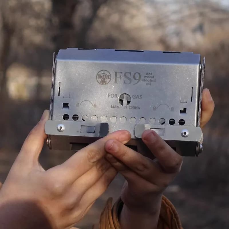 Stainless Steel Foldable Desktop Stove Convenient Portable Domestic Hiking Stove Multifunctional Outdoor Camp Cooking Supplies