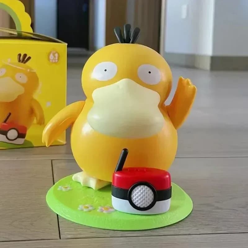 Cartoon Pokemon Psyduck Figures Dancing Swing Sounding Duck Action Figure PVC Model Doll Portable Luggage Music Box Toys Gifts