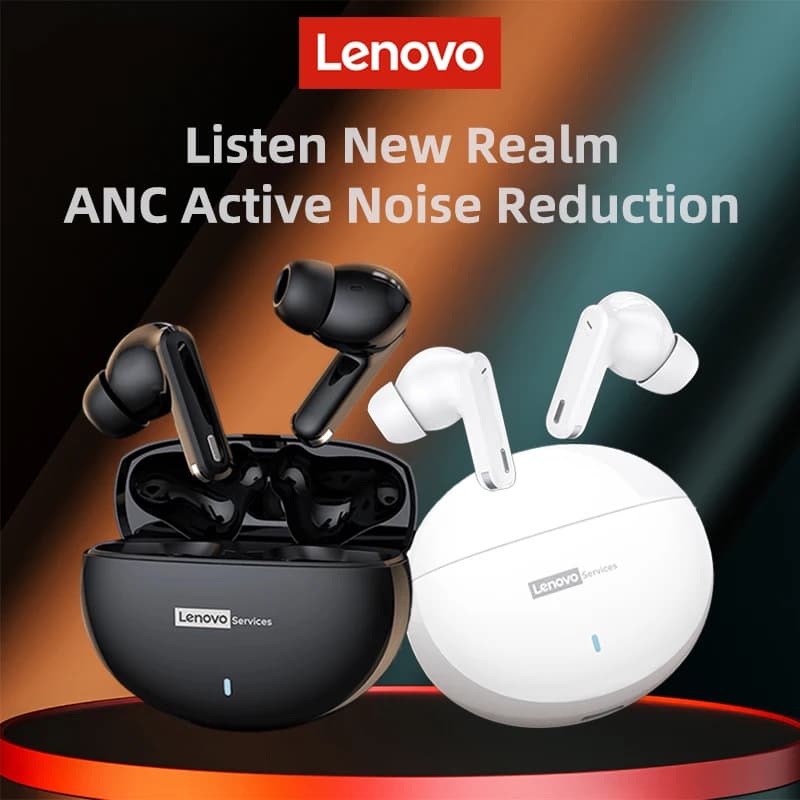 Lenovo LE253 TWS Auricolari wireless Bluetooth 6.0 ANC con riduzione del rumore Cuffie con audio HiFi Cuffie sportive con controllo touch e microfono
