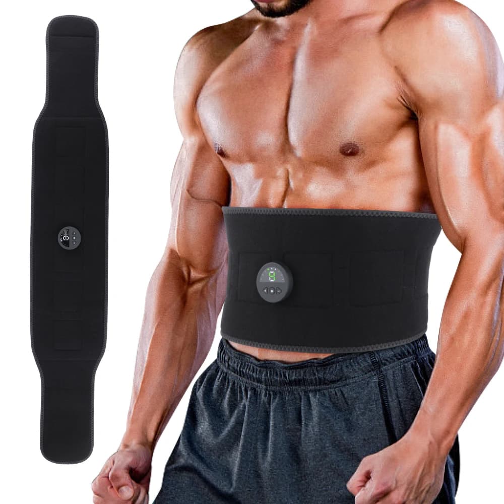 Cintura tonificante addominale elettrica EMS Cintura per massaggio dimagrante corpo Riscaldamento Pancia calda Addome Stimolatore muscolare Fitness Perdere peso
