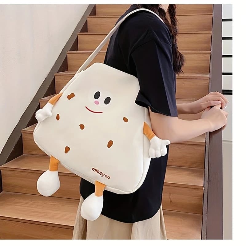 Cute Single Shoulder Bag New Style Funny Soft Cartoon Travel Handbag