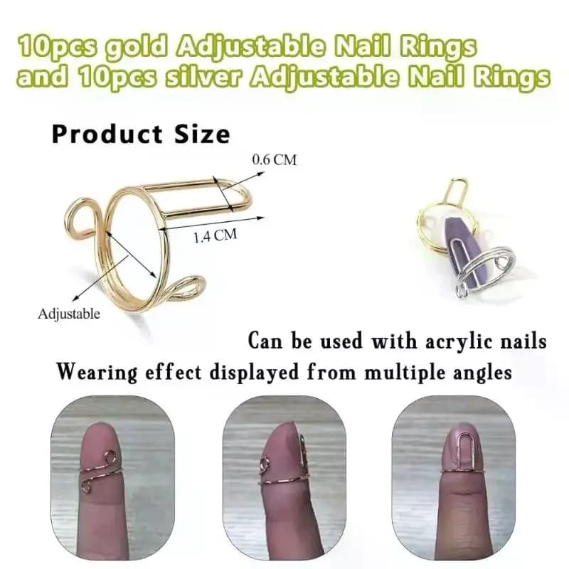 Reusable Thin Nail Rings For Women Daily Fingertip Decoration Protective Cover Trendy Ring Jewelry Gift To Girlfriend Manicure