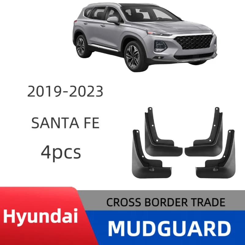 4PCS For Santa Fe 2019-2023 Auto Paraphase Cover Front Cover and Rear Parts A Spruce Proof Car Paraphango Wheel Guards Accessories