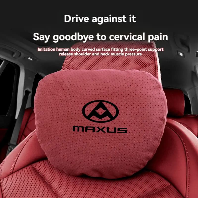 Sedile in pelle scamosciata poggiatesta cuscino per il collo cuscino morbido e confortevole supporto lombare per Maxus T60 T70 T90 G10 G20 G50 G90 D60 D90 V80 V90 V100
