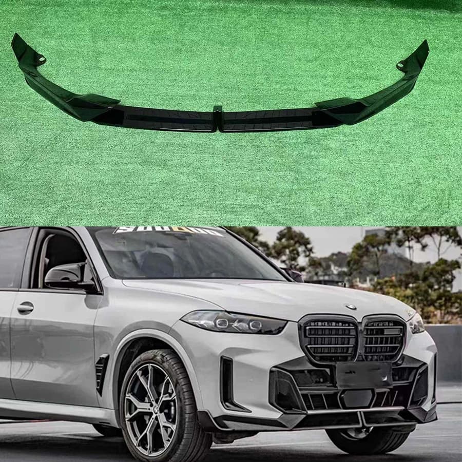 For BMW X5 G05 2023+ Bright Black Front lip Spoiler Front Bumper Lip Diffuser glossy black Front Chin Spoiler Bright Black