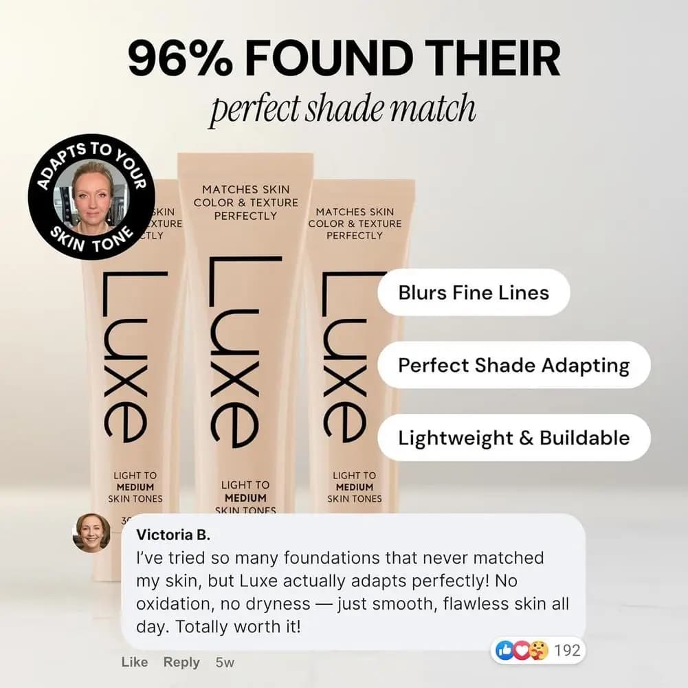 Luxe Color Changing Liquid Foundation SPF Sun Protection Intelligent Auto Match Skin Tone Moisturizing Full Coverage Concealer