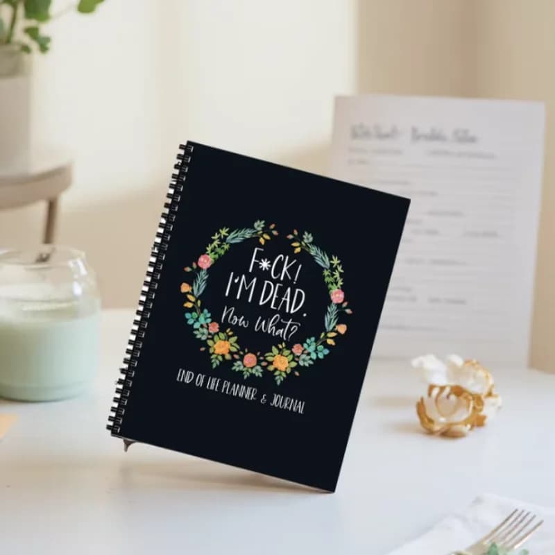 1Pcs Floral End-of-Life Planner Notebook, Lighthearted Spiral Legacy Organizer for Estate Planning, Last Wishes & Household Arrangements, Practical Guide to Ensure Peace of Mind for You & Loved Ones
