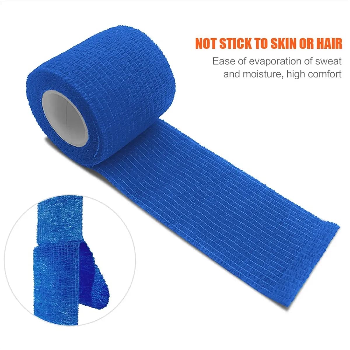 ABPF Blue Sport Self Adhesive Elastic Bandage Wrap Tape for Knee Support Pads Finger Ankle Palm
