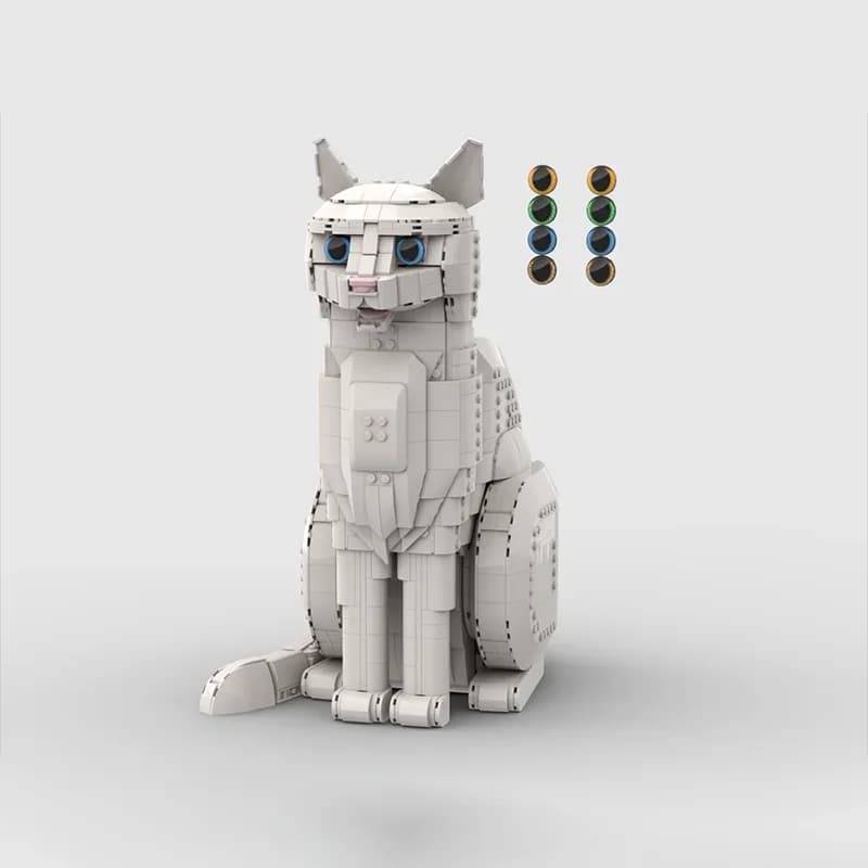 2026 Nuove Idee Gatto Arancione in Smoking, Modellino Animale, Blocchi da Costruzione, Mattoncini Cartoon Carini, Giocattoli Puzzle da Assemblare per Bambini, Regali