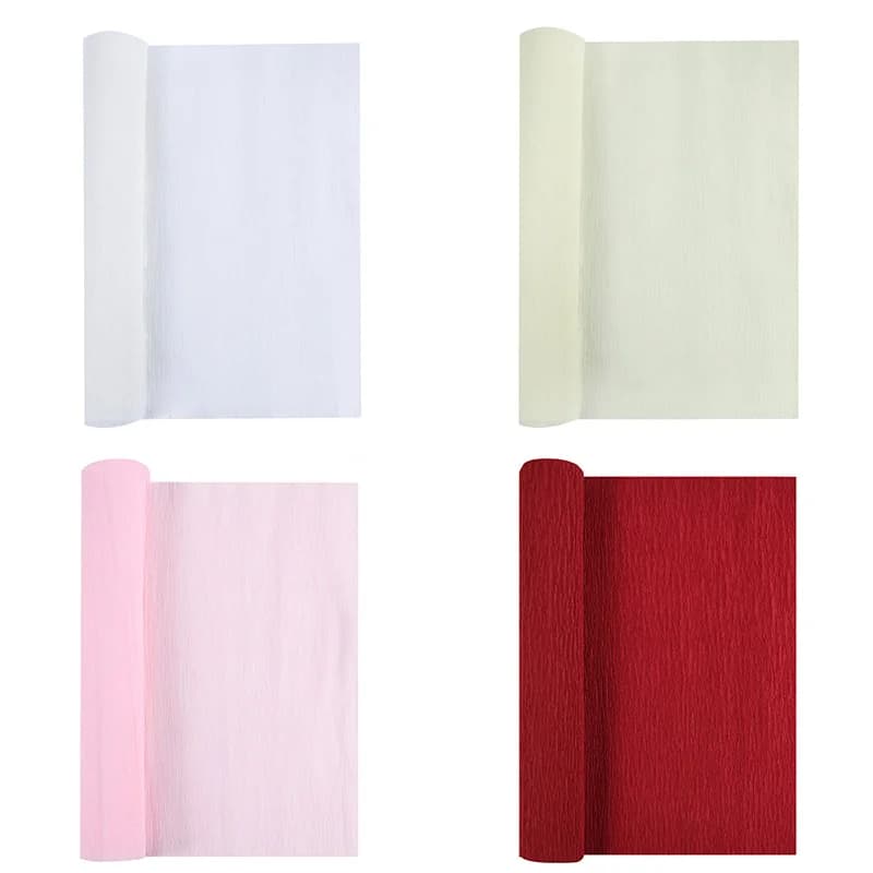 Color Handmade Crepe Paper Diy Paper Flower Material Gift Paper Roll Edge Paper Kindergarten Handmade Flower Origami