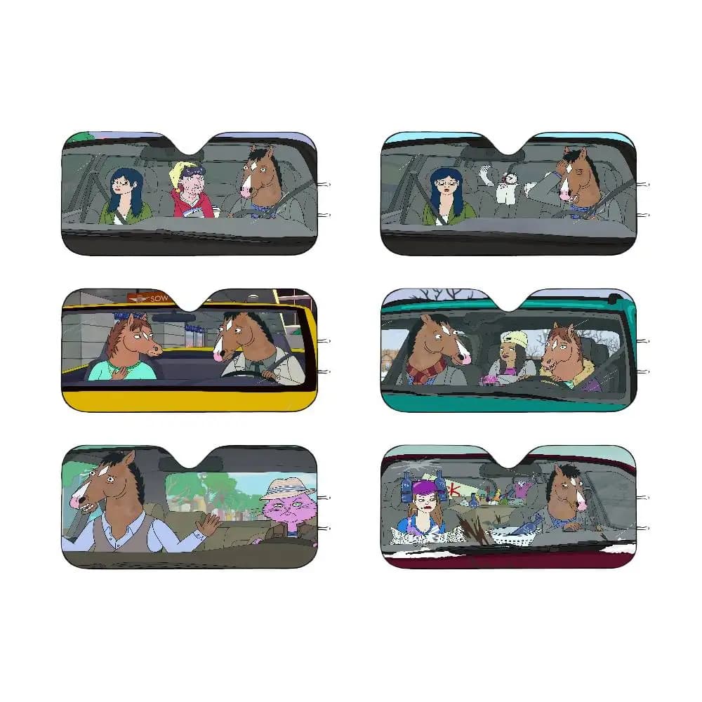 Parasole Riscaldato per Parabrezza Auto B-BoJack HorsemanS, Protezione Solare per Auto, Copertura Parasole per Auto
