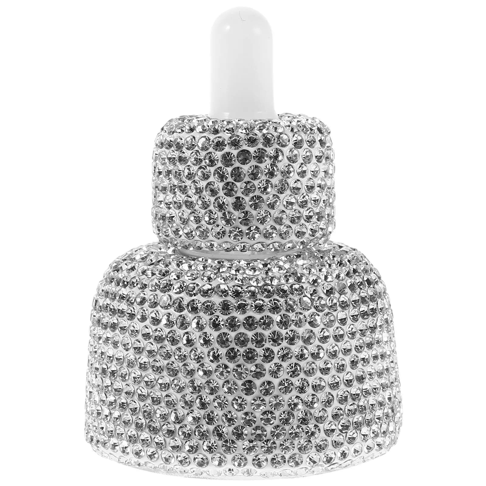Flacone Contagocce in Vetro per Oli Essenziali 30ml con Design Strass, Contenitore da Viaggio Ricaricabile con Pipetta per Aromaterapia