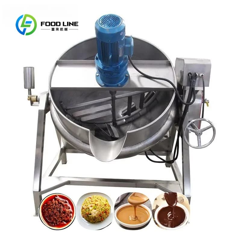 Customized Electric & Steam Heated Jacketed Kettle Food Sauce Mixer Cooking Pot for Mayonnaise Ketchup Fruit Jam