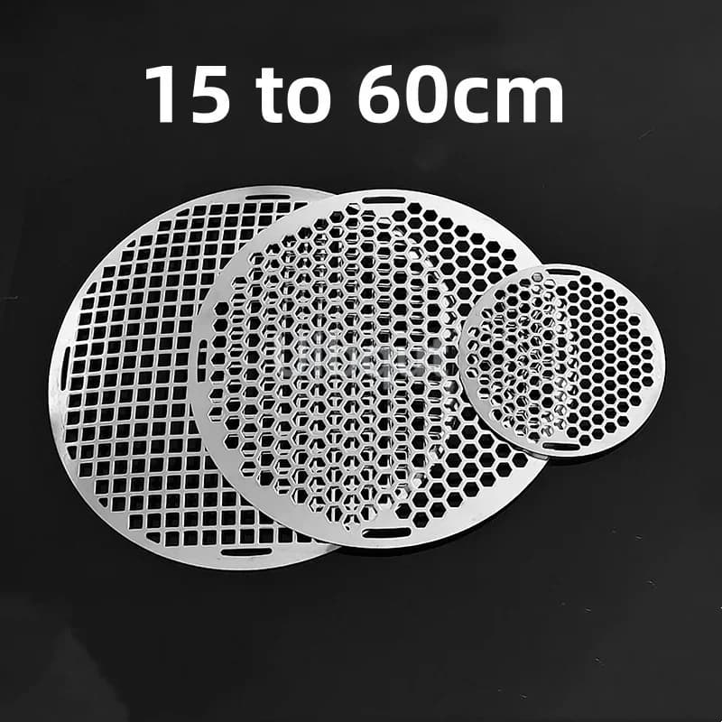 15 to 60cm smooth Barbecue Round Cooling Baking Rack 304 Stainless Steel Wire Oven Grill Sheet Circular BBQ Net Baking Grill