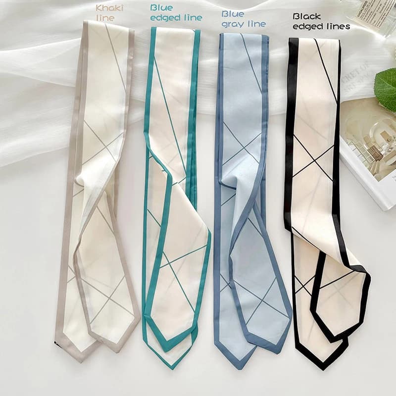 Luxary coreano twill nastro decorativo piccola sciarpa per donna fascia per capelli piccola sciarpa borsa vincolante manico nastro fascia cravatta da donna