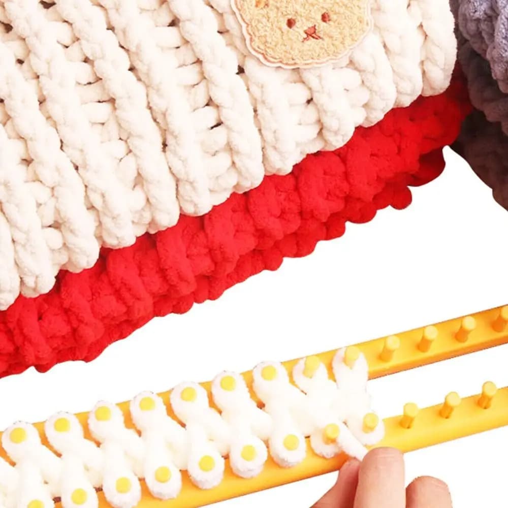 Durable Plastic Weaving Loom Knitting Kit Rectangle DIY DIY Machine Sewing Tools Handmade Craft Braiding Tool Men Wool Knitter