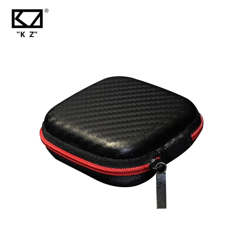 Custodia per portabilità quadrata originale KZ Borsa per auricolari cablata Auricolari per telefoni cellulari comuni Mini scatola per cuffie portatili Microfono
