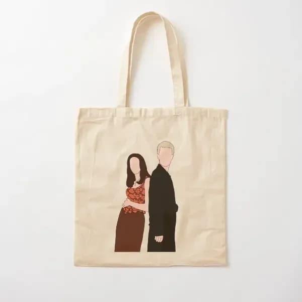 Borsa in tela di cotone Drusilla e Spike Borsa da viaggio per generi alimentari alla moda Tessuto shopper riutilizzabile casual stampato di design pieghevole