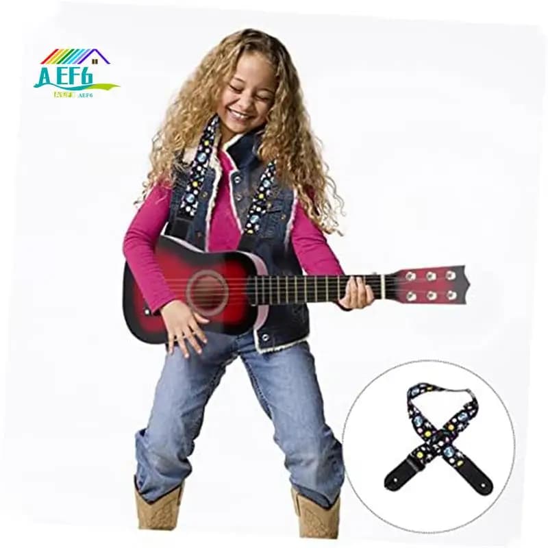 AEF6-Straccio per ukulele, cinturino regolabile per ukulele e chitarre per bambini
