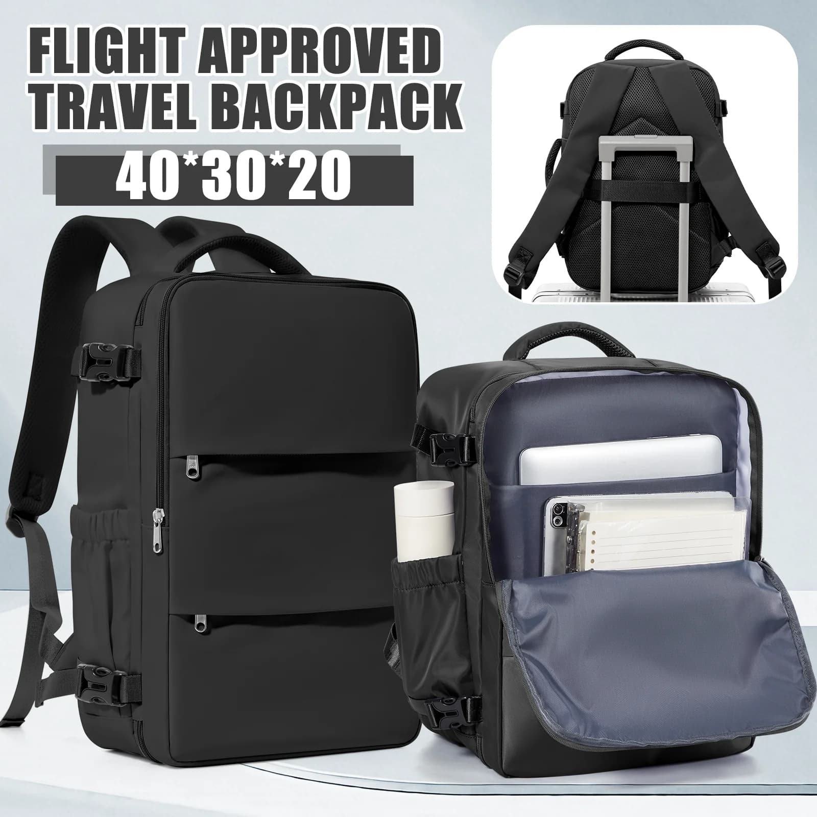 Ryanair 40x30x20 Zaino da viaggio Wizzair Cabina Aereo Valigie Cabina Bagag a mano Borse Zaino impermeabile Laptop Packbag