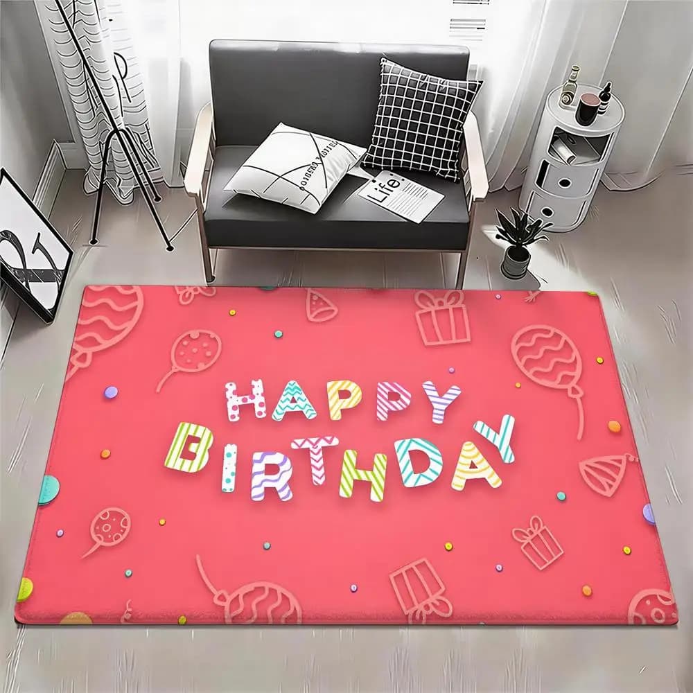 Holiday B-Birthday Eco - Non-slip flannel pad, odorless, for interior, soft, in short plush, for home