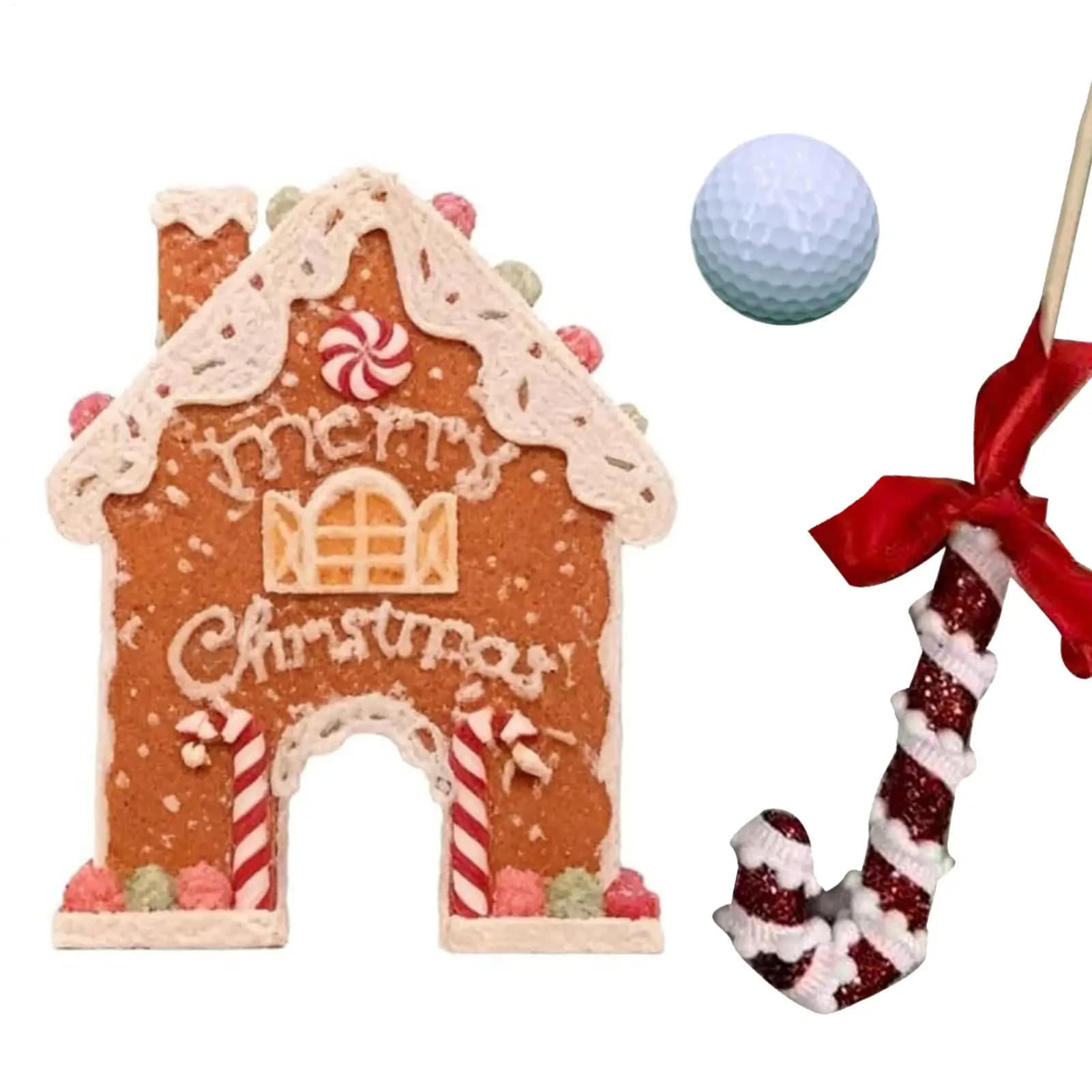 Christmas Party Games Outdoor Candy Stick Ball Gingerbread House Goal New Year Party Golf Game For Holiday Party Gatherings Home