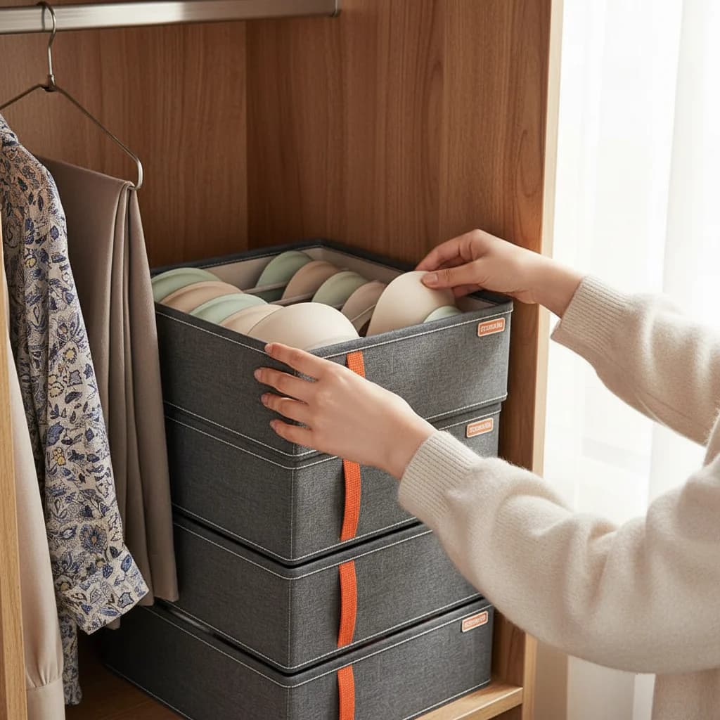 Underwear Organizers Socks Bra Storage Box Cabinet Drawer Organizer Storage Clothes Arrange Household Classified Storage Case
