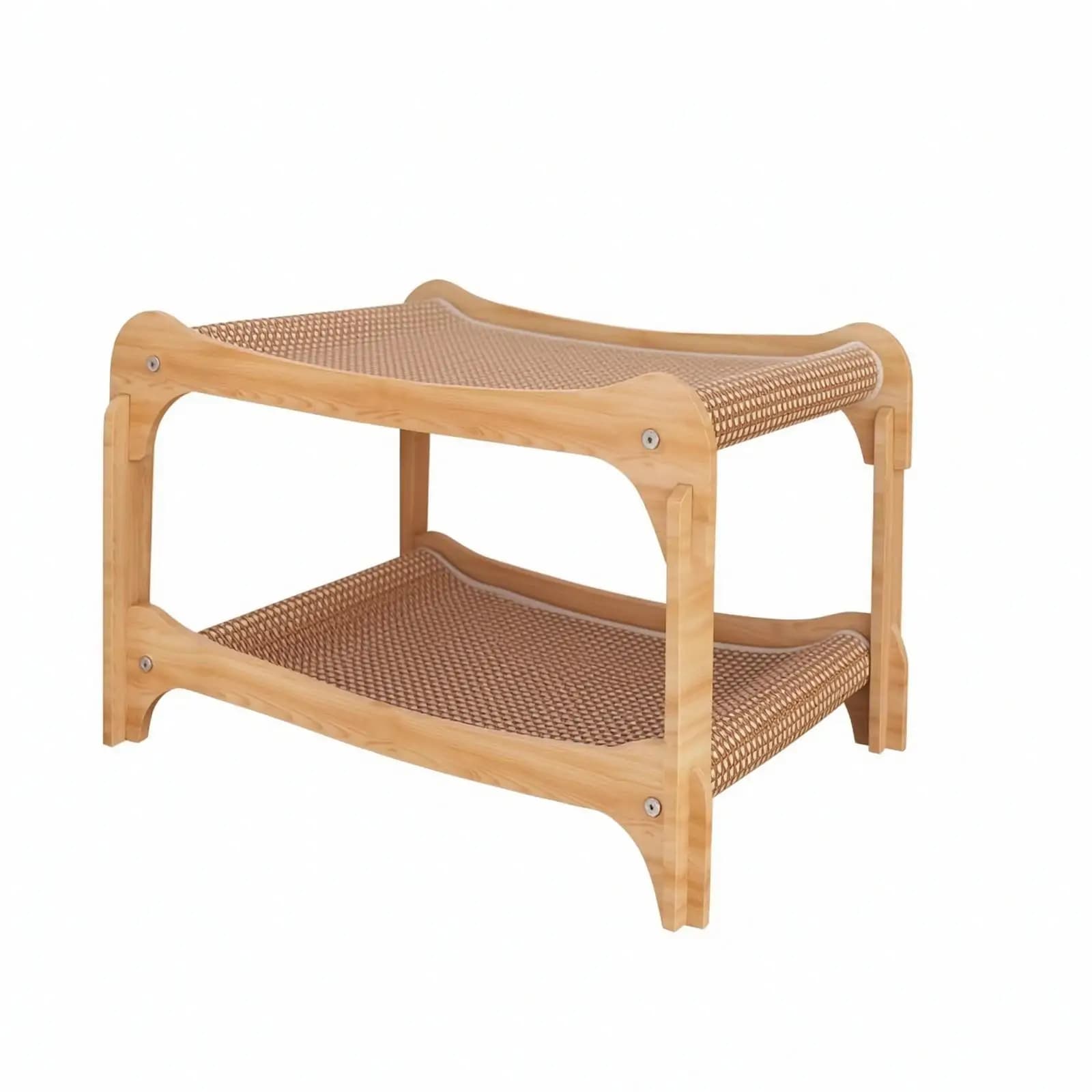 Cat Scratcher with Wood Frame Ergonomic Cat Scratching Lounge Pet Furniture Sturdy Long-Lasting for Cats, Living Room, Bedroom