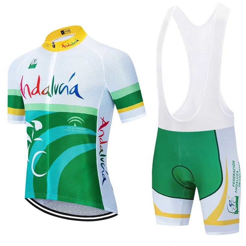 New Green Andalucia Men's Cycling Jersey Women's ORBEA RACING Bike Maillot Shorts Set Ropa Cycling MTB Summer Bike TSHIRT Pants