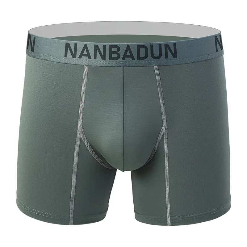 Men's Bulge Boxy Underwear Mid-Rise Modal Boxer Briefs Breathable Athletic Sports Underwear Cotton Fashion Youth Fashion Trunks