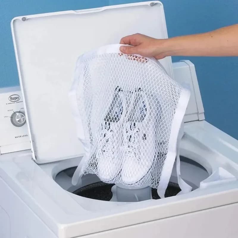 1 Pezzo Sacchetto a Rete per Lavaggio e Asciugatura Scarpe, Portatile, per Lavatrice e Asciugatrice