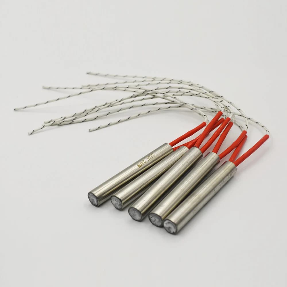 Riscaldatori a cartuccia per stampi elettrici 220 V diametro tubo 12 mm. Elemento riscaldante cilindrico tubolare da 50/60/80/100/120/150/200 mm di lunghezza 5 pezzi
