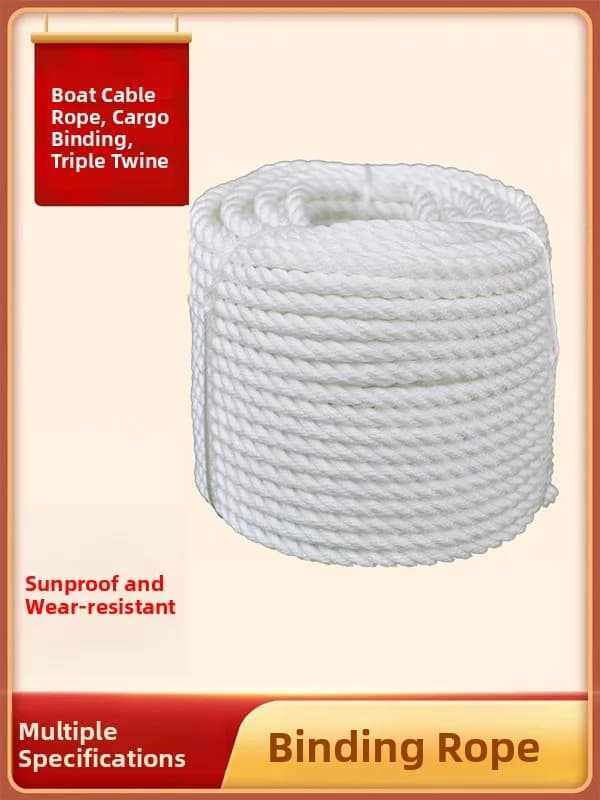 High Strength Three-strand Nylon Polyester Anchor Rope Anti-flood Water Rope Wear-resistant Outdoor Binding Rope for Boats