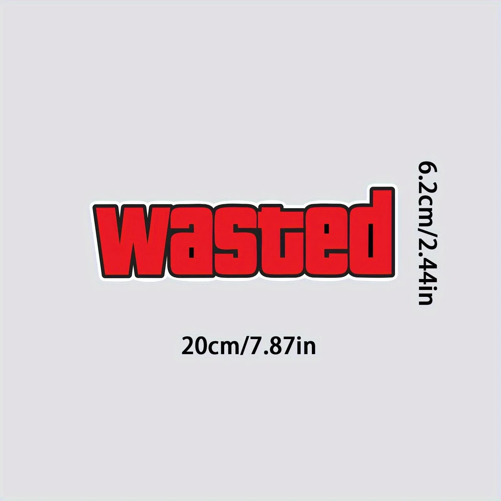 2 PZ/SET Bold "Wasted" Car - Adesivo a tema per Hydro Flask, laptop, skateboard, bici - Decalcomania per i fan della cultura pop