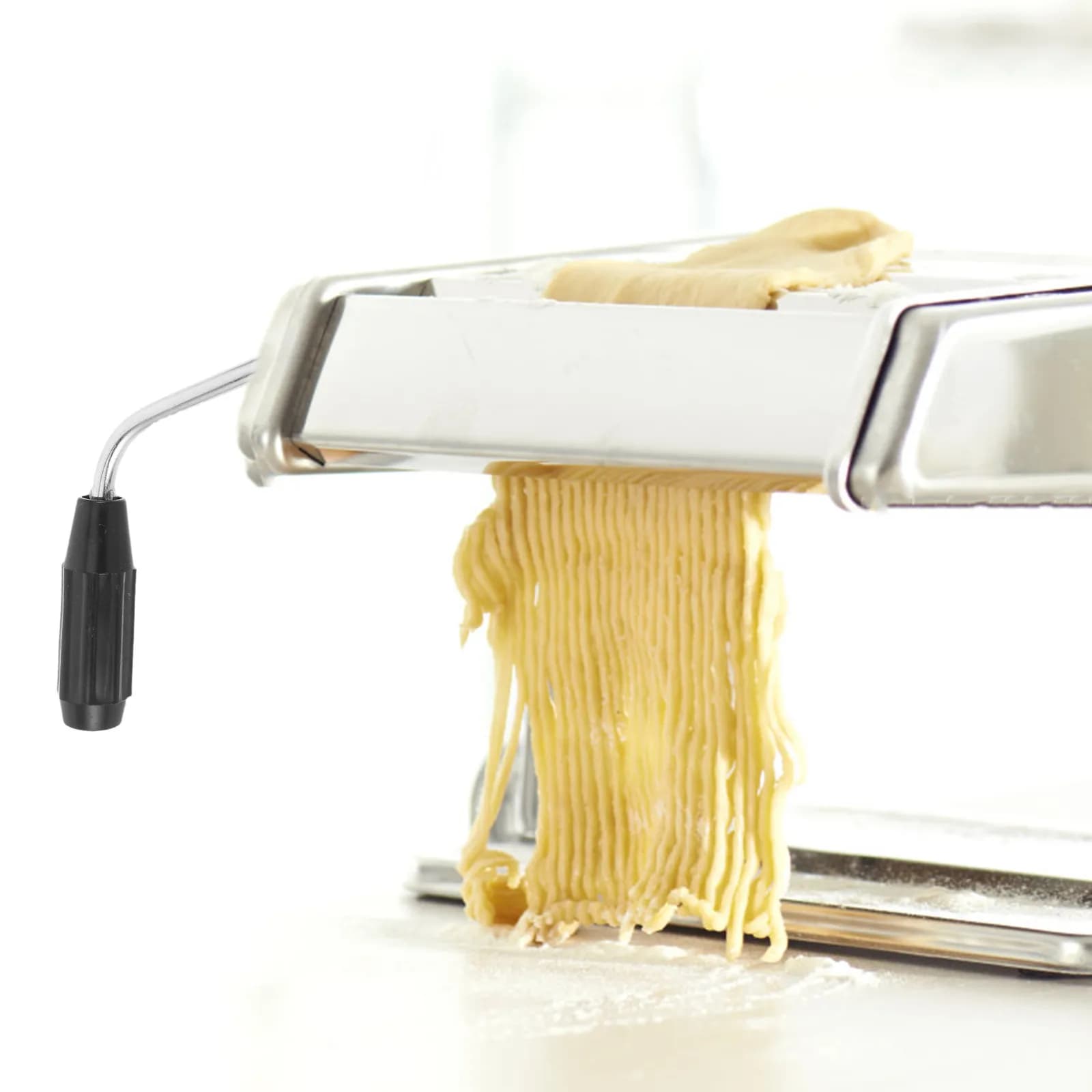 Pasta Maker Handle Replacement Metal Crank Handle Ergonomic Manual Pasta Machine Hand Crank for Home Kitchen Dough Roller Spare