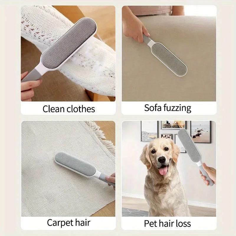 Double-sided manual electrostatic brush, suitable for cleaning pets, clothing, sofas, furniture and carpets