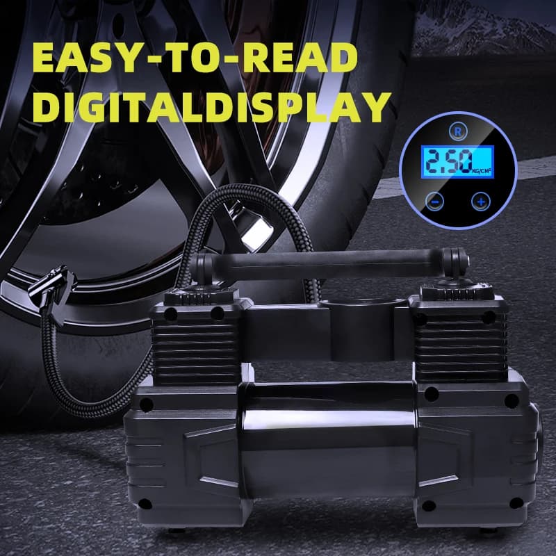 Compressore d'aria per auto, accessori auto, gonfiatore elettrico per pneumatici auto 12V, gonfiatore elettrico multifunzionale per pneumatici auto, piccolo e pratico, gonfiatore per auto con cavo.