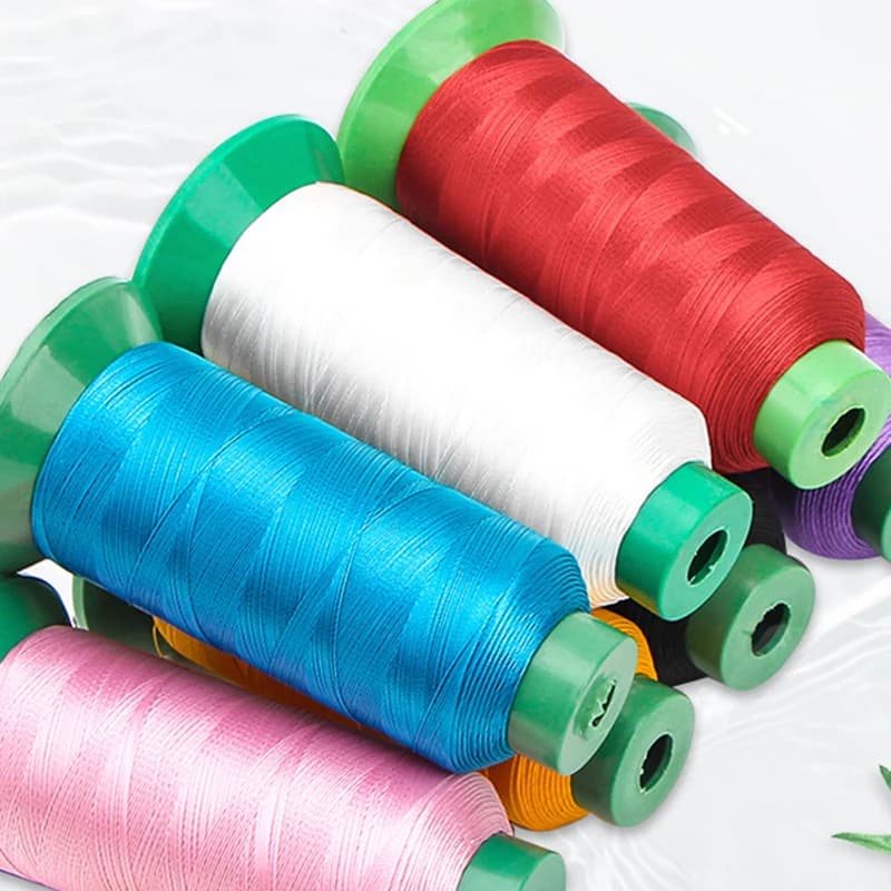 24 colori ad alta resistenza macchina da ricamo filo di seta filo per cucire ruota forniture per cucire tende tela sottile PU