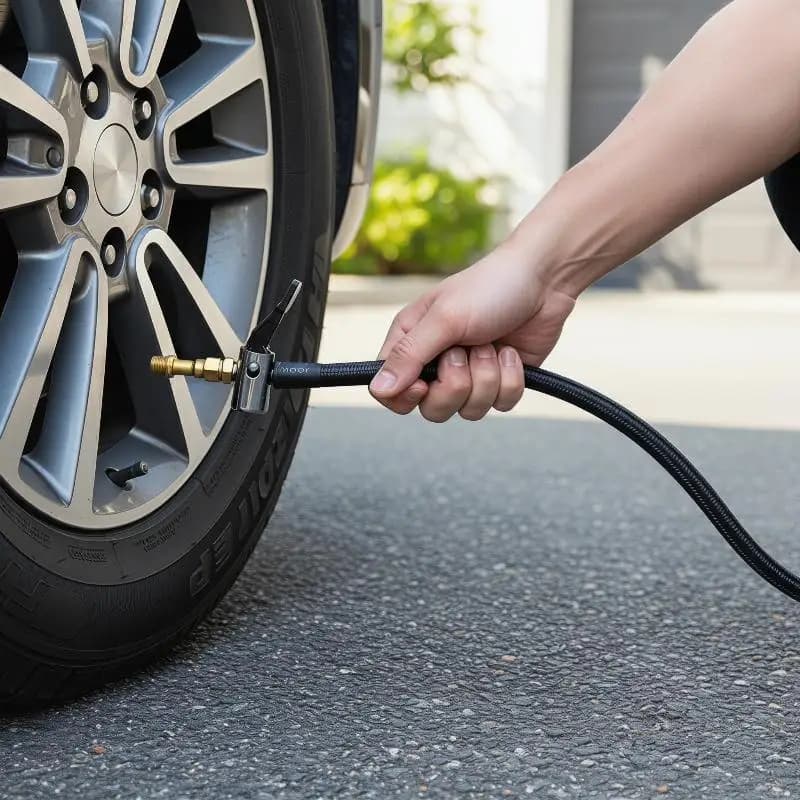 Car Tire Inflator Hose Universal 1m Air Pump Extension Tube Adapter Heavy Duty for Car Bike Motorcycle Tire Inflation