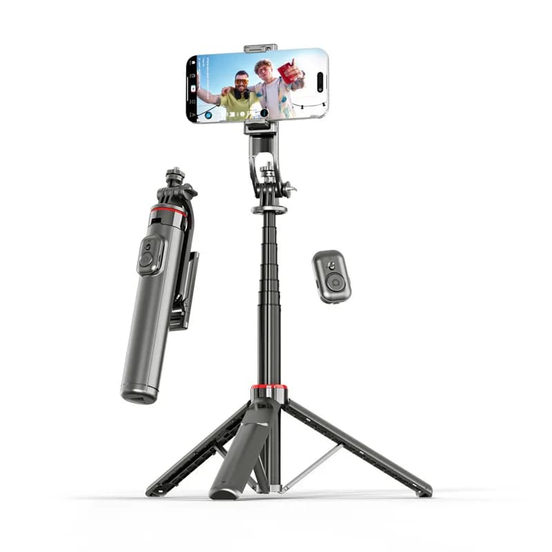 Per DJI Pocket 3: Asta Selfie Compatibile con Treppiede - Asta Telescopica in Lega di Alluminio - Supporto per Streaming Mobile