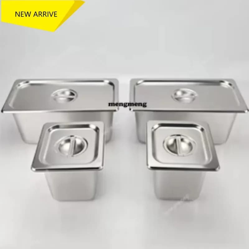 Contenitore per Alimenti da Ristorante, Attrezzatura per Buffet d'Hotel, Vaschetta GN 1/3 in Acciaio Inox per Bagnomaria