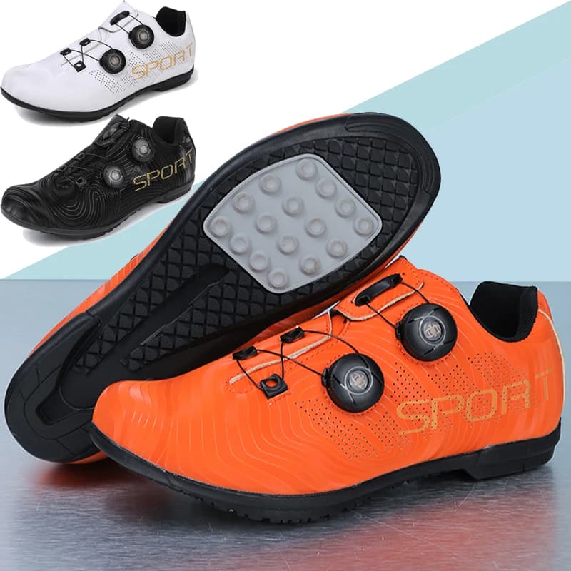 Scarpe da Ciclismo per Uomo, Scarpe da Ciclismo da Competizione Senza Clip per Donna, Scarpe da Ciclismo con Suola in Gomma per Donna