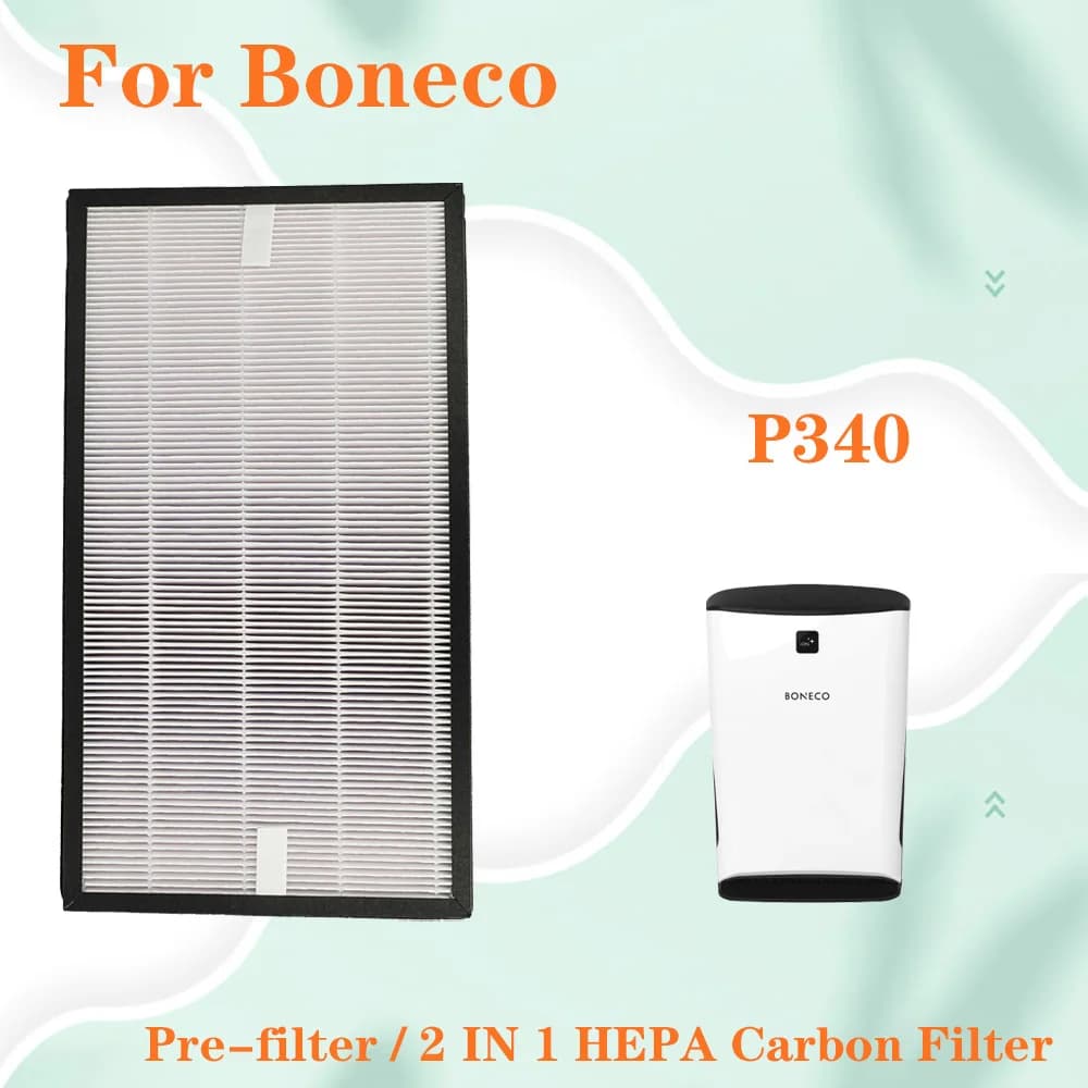 Filtro HEPA filtro purificatore d'aria composito a carbone attivo 397*217*38mm sostituzione per purificatore d'aria Boneco P340
