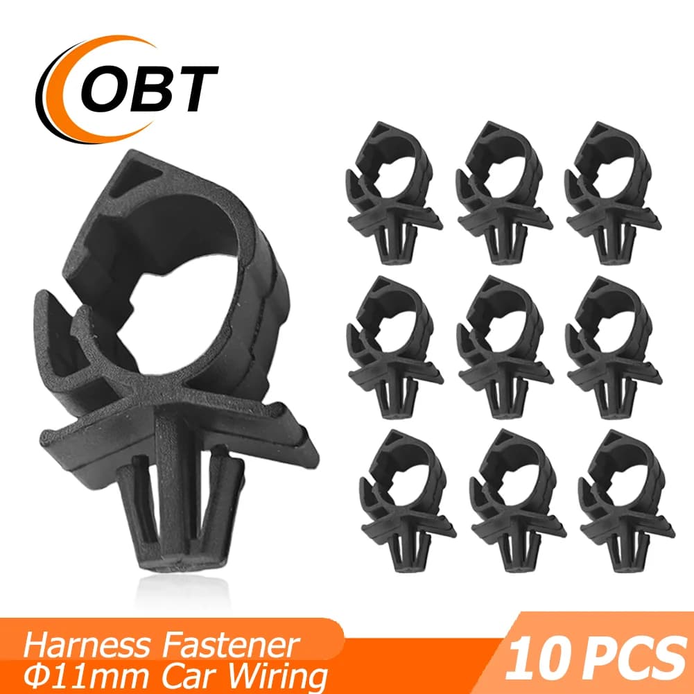10 Pezzi Clip di Fissaggio per Cablaggio Auto, Supporto per Tubi Corrugati, Fascetta per Cavi, Morsetto per Tubi dell'Olio, Supporto per Linee e Tubi