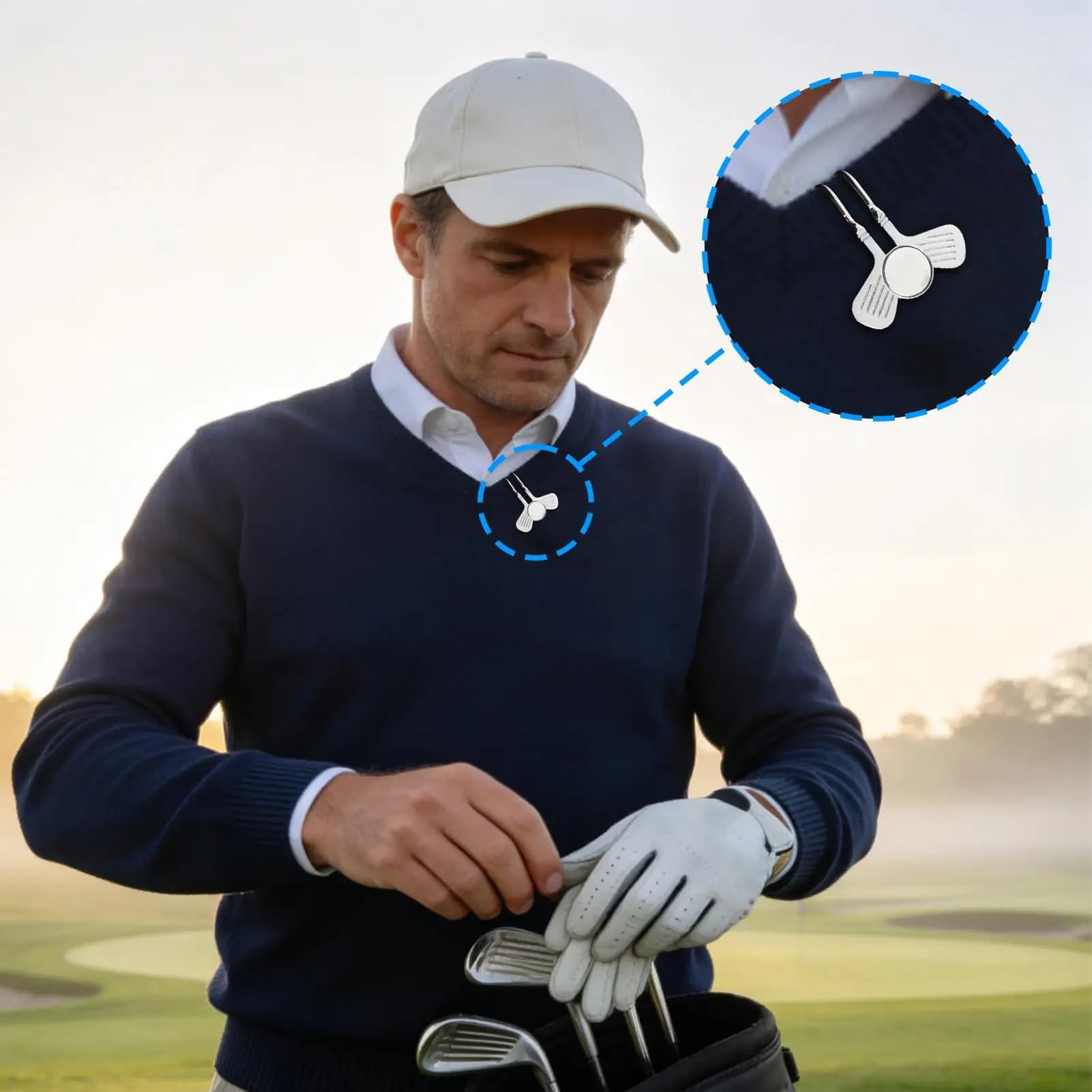 Ball Marker Hat Clip Portable Professional Magnetic Training Aids Golf Hat Clip Ball Marker For Beginners Players Enthusiasts