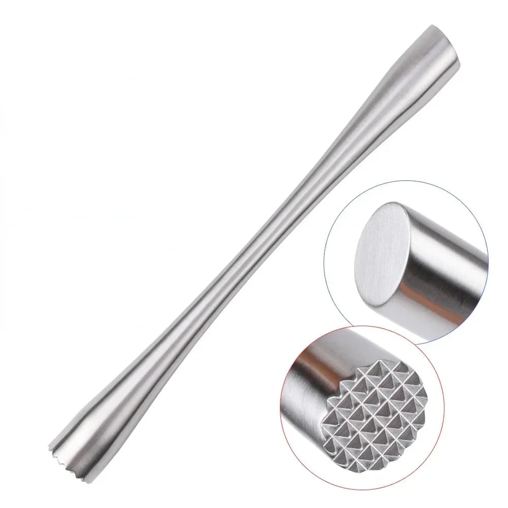 Bastone per miscelazione vino in acciaio inossidabile Cocktail Muddler Shaker Martello per frantumazione Bevanda fai da te Muddler per frutta Strumenti per bicchieri di ghiaccio tritato
