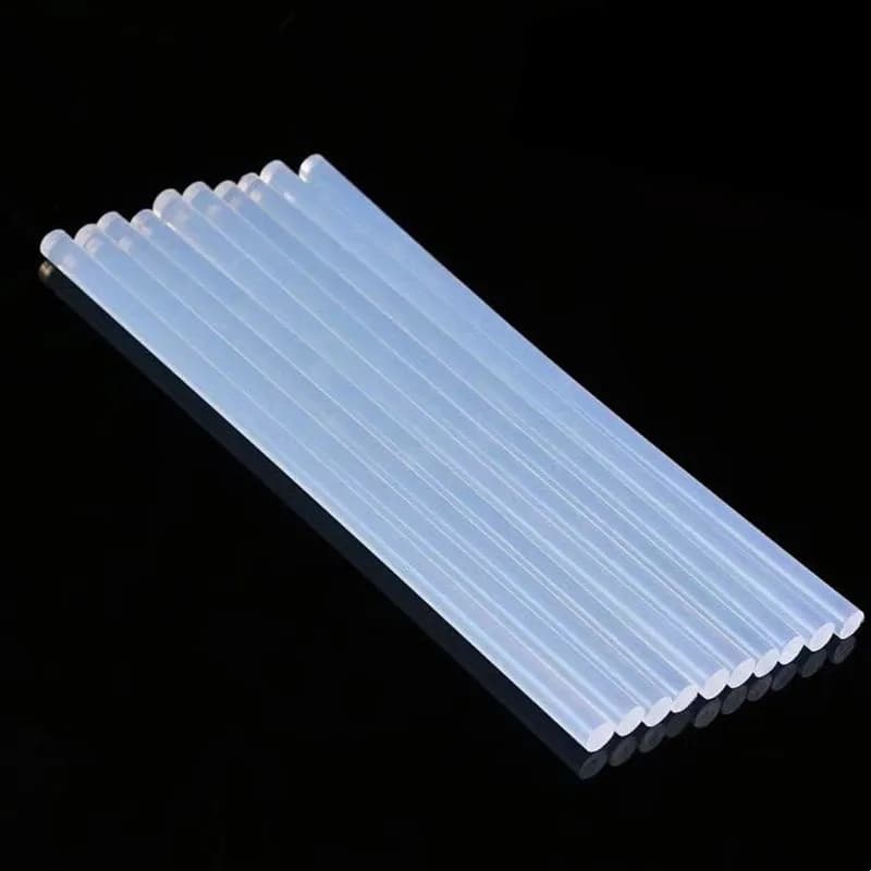 10 pz 7x300mm Trasparente Pistola Hot Melt Colla di Plastica Stick Home Power Pistola di Calore Adesivo Solido Fare Gioielli Artigianato Giocattoli Strumento