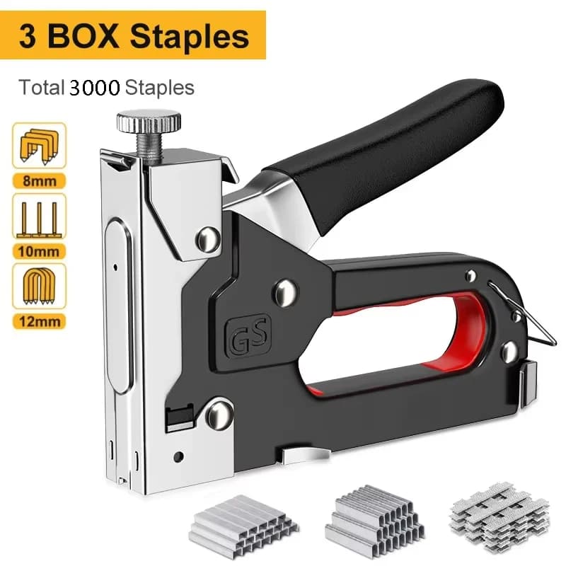 4 in 1 cucitrice pistola sparachiodi graffetta strumento per mobili resistenti per legno acciaio inossidabile metallo carpenteria strumento manuale per casa/fai da te