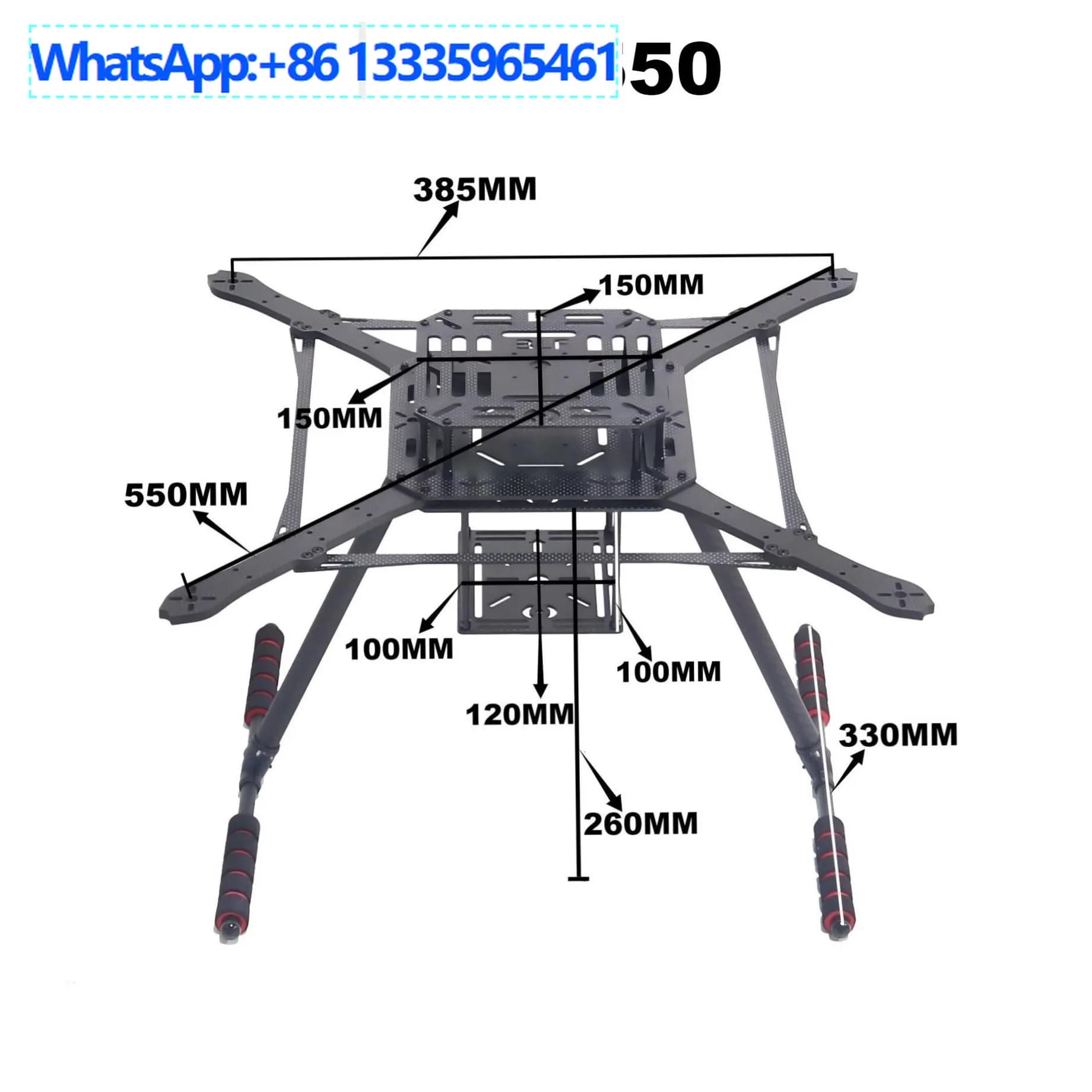 Bo Cube ZD550 550mm Carbon Fiber Drone Frame FPV Quad Rotor Rack