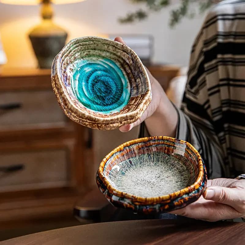 Delicate dishes Small foot-shaped plate Ceramic dessert plate Snack dish Seasoning dish for restaurant with hot pot